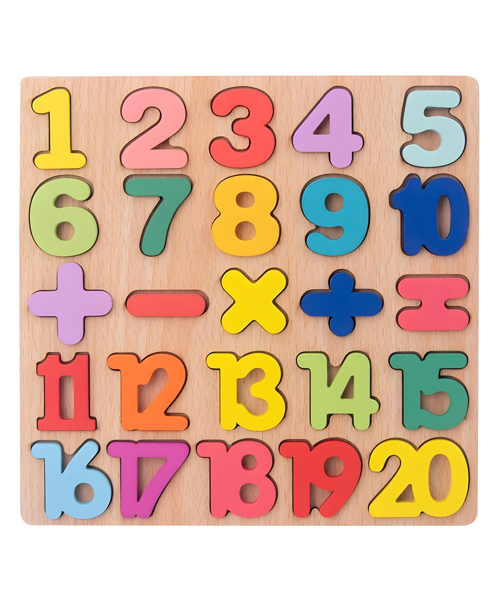 YAMAMA Numeric Wooden Puzzle Game Toy For Kids Baby Numeric Matching Early Educational Children Montessori Board Puzzle Toy  Multicolor-image-22