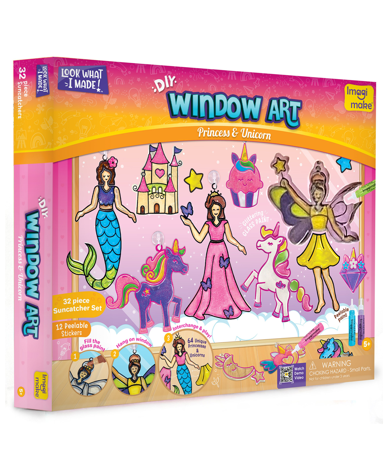 imagimake Imagi Make Window Art Unicorn & Princess Design Glass Painting Kit - Multicolour-picture-33