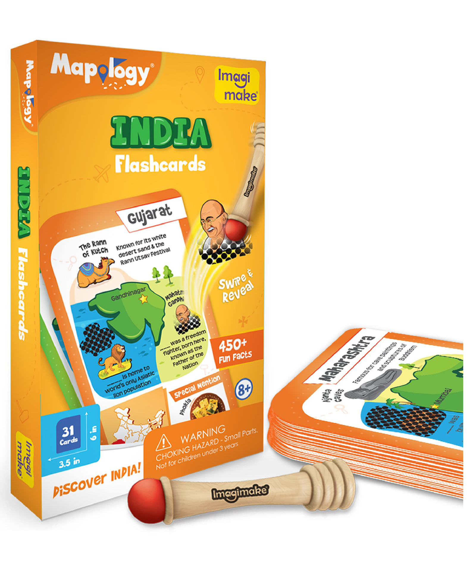 Imagimake Mapology India Flash Cards Along with 450+ Fun Facts - 31 Cards-image-30