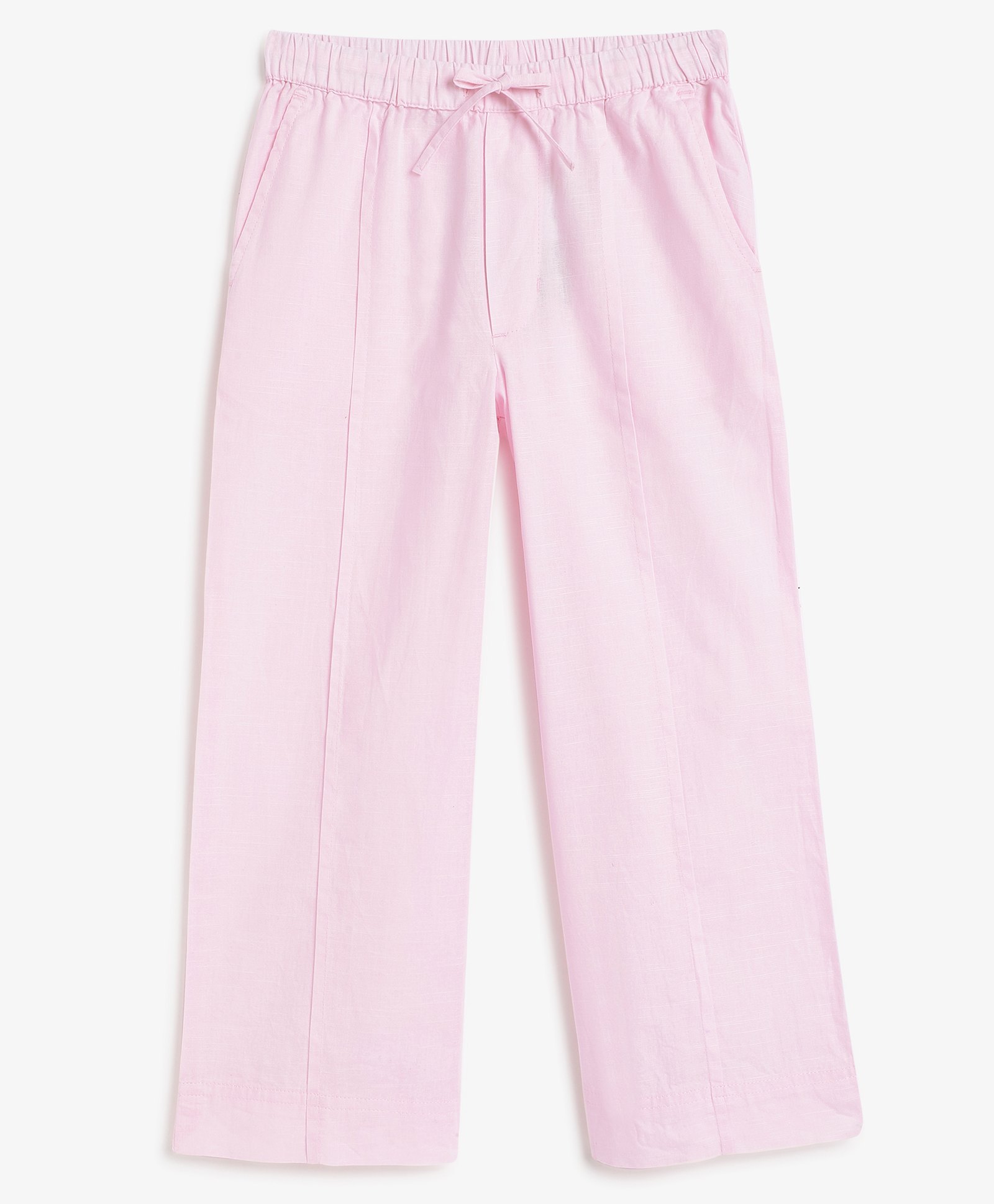 Campana 100% Cotton Solid Trousers - Soft Pink-picture-31