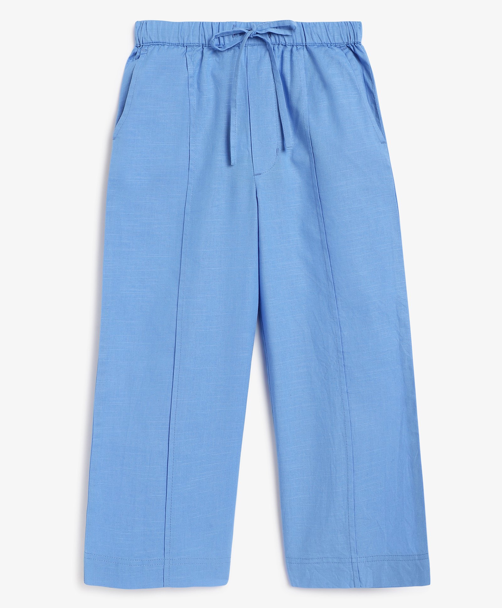 Campana 100% Cotton Solid Trousers - True Blue-picture-25