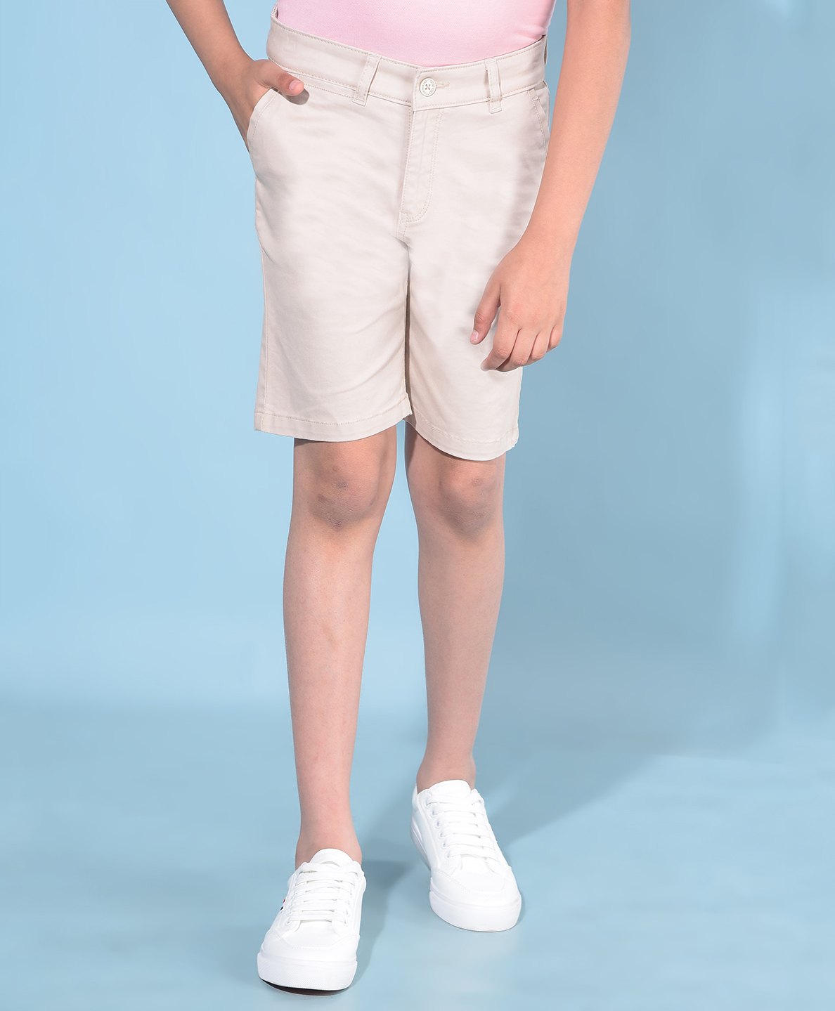 CRIMSOUNE CLUB Solid Shorts - Khaki-picture-30