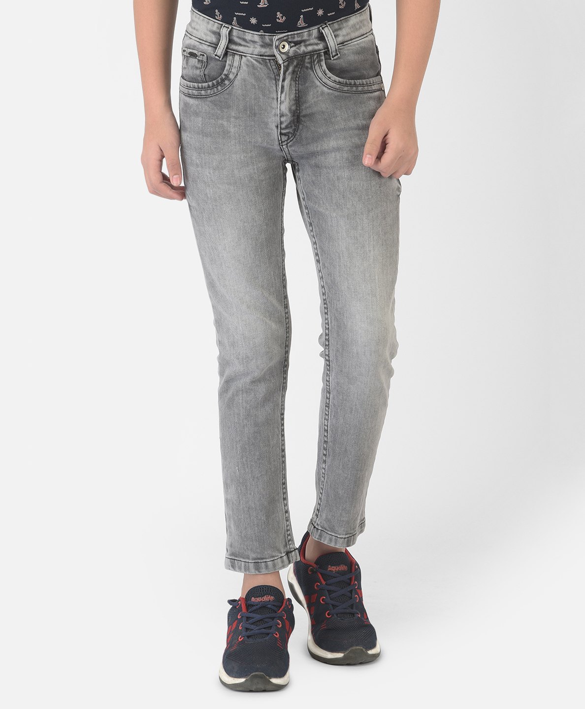 CRIMSOUNE CLUB Solid Jeans - Blue-picture-41