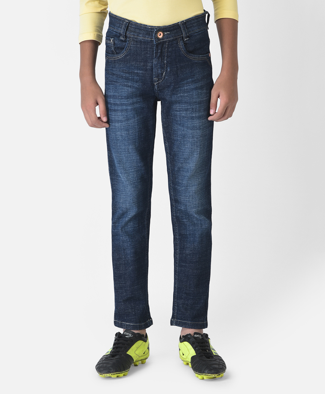 CRIMSOUNE CLUB Cotton Solid Jeans - Navy-picture-21