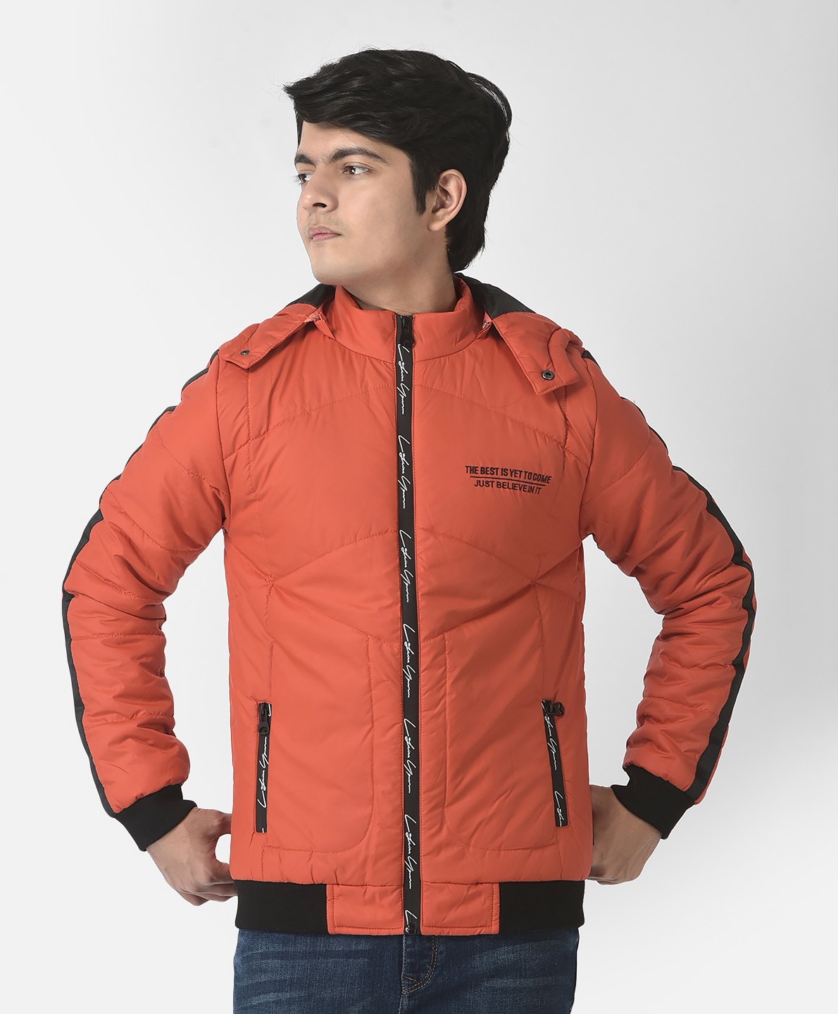 CRIMSOUNE CLUB Full Sleeves Colour Block Jacket - Orange-picture-32