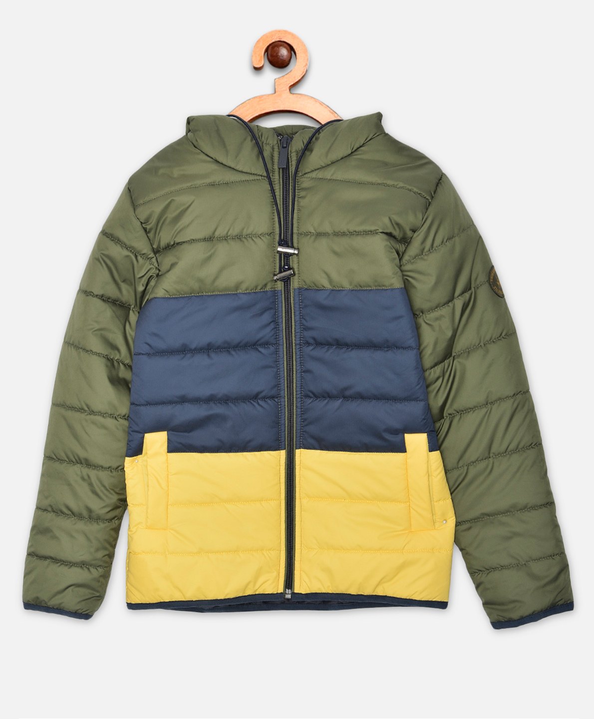 CRIMSOUNE CLUB Full Sleeves Colour Block Hooded Jacket - Multi Colour-picture-21