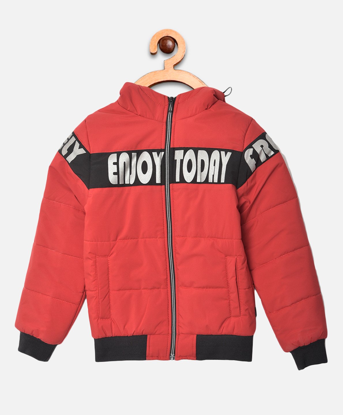 CRIMSOUNE CLUB Full Sleeves Colour Block & Text Printed Jacket - Red-picture-31