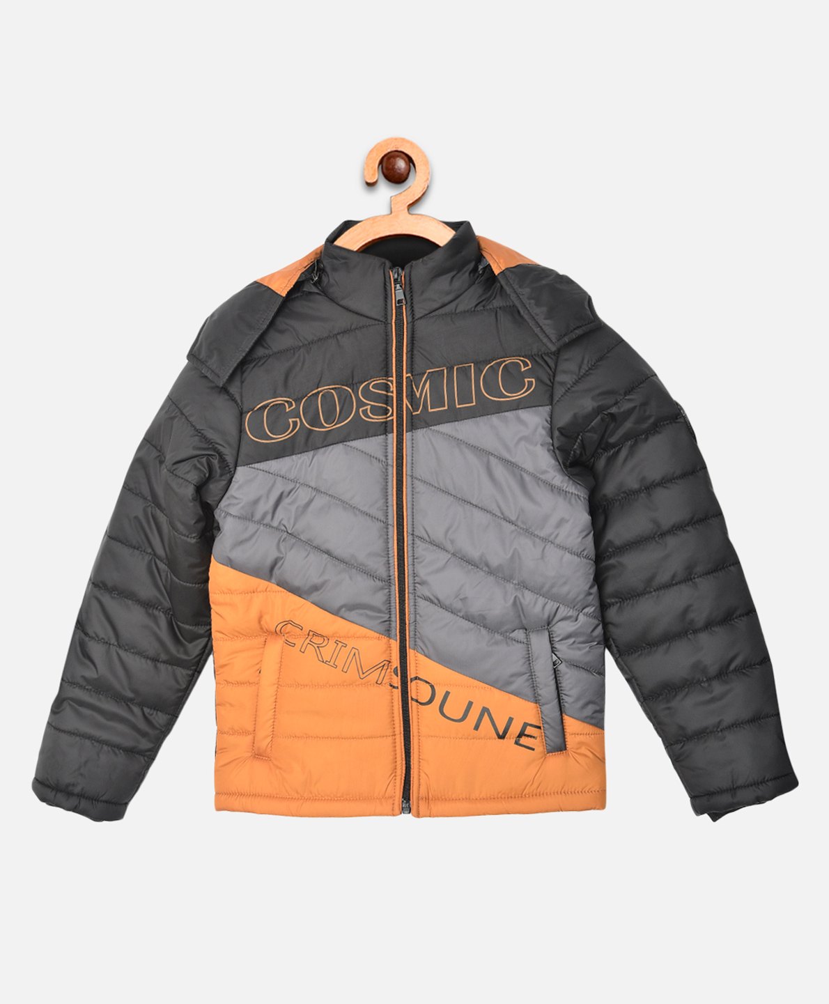 CRIMSOUNE CLUB Full Sleeves Colour Block & Text Printed Hooded Jacket - Multi Colour-picture-13