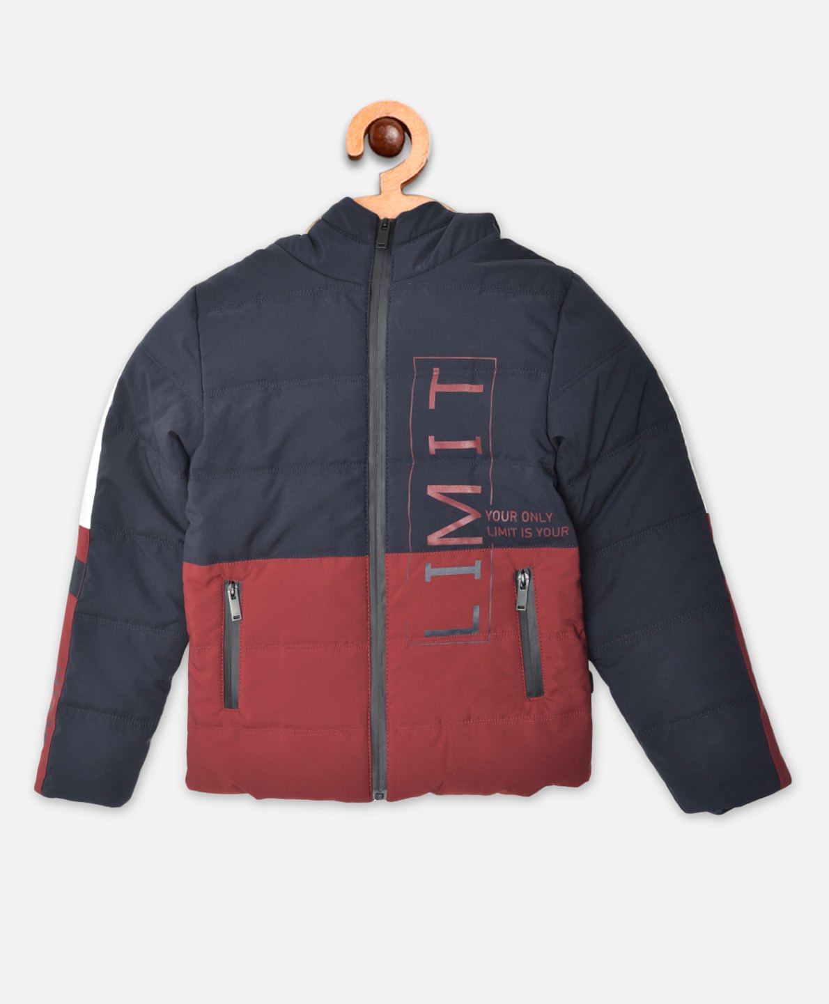 CRIMSOUNE CLUB Full Sleeves Colour Block & Text Printed Hooded Jacket - Multi Colour-picture-12