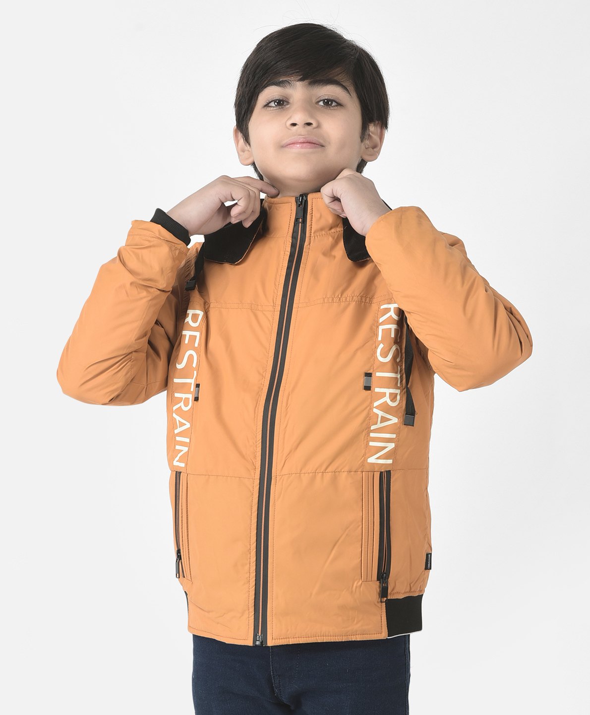 CRIMSOUNE CLUB Full Sleeves Text Printed Jacket - Mustard-image-14