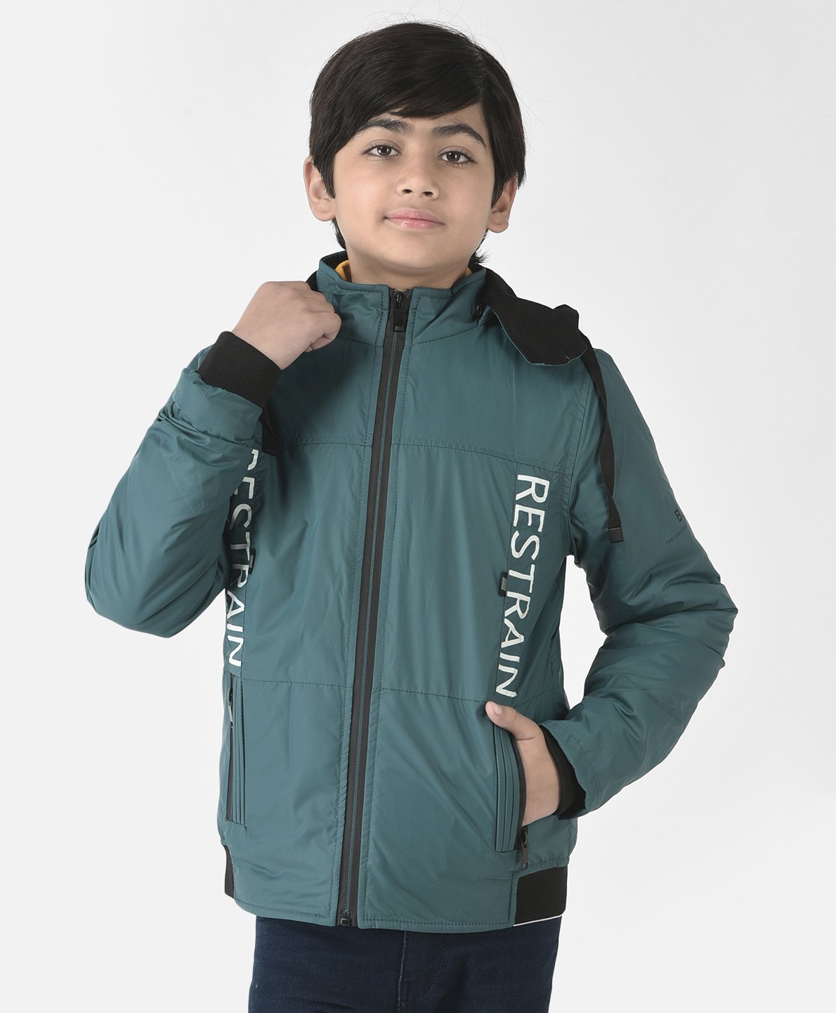 CRIMSOUNE CLUB Full Sleeves Text Printed Jacket - Green-image-16