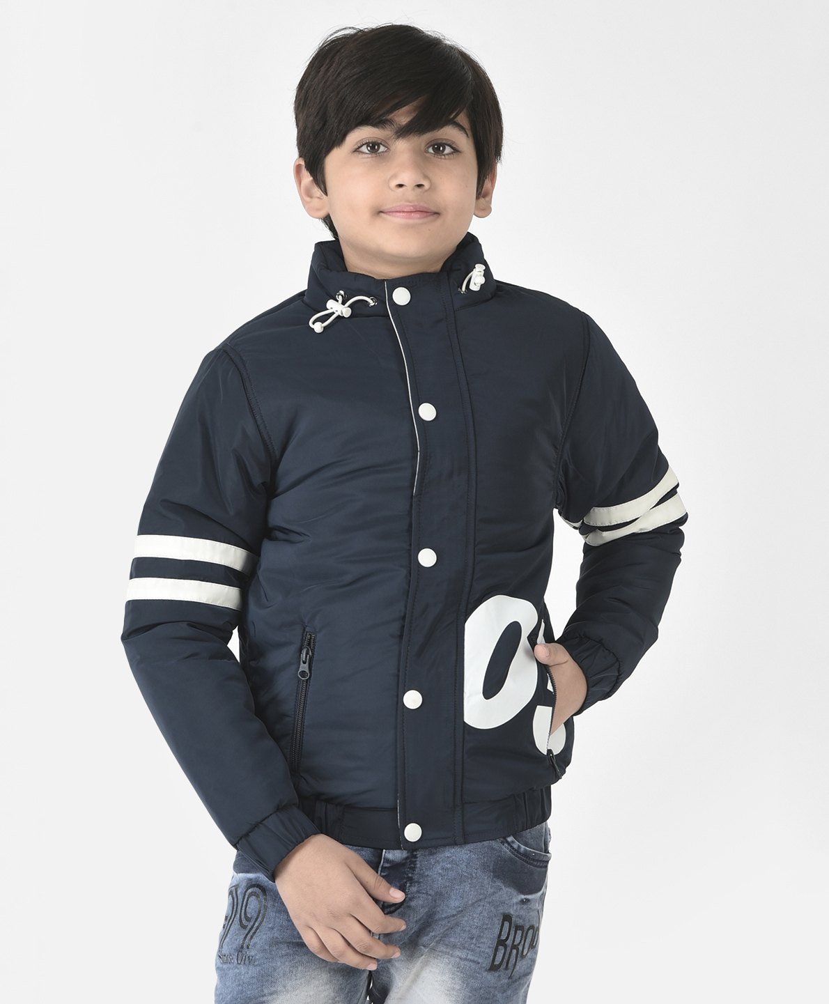 CRIMSOUNE CLUB Full Sleeves Text Printed Jacket - Navy-picture-17
