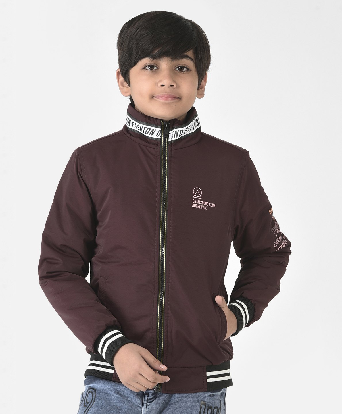 CRIMSOUNE CLUB Full Sleeves Logo & Text Printed Jacket - Purple-picture-20