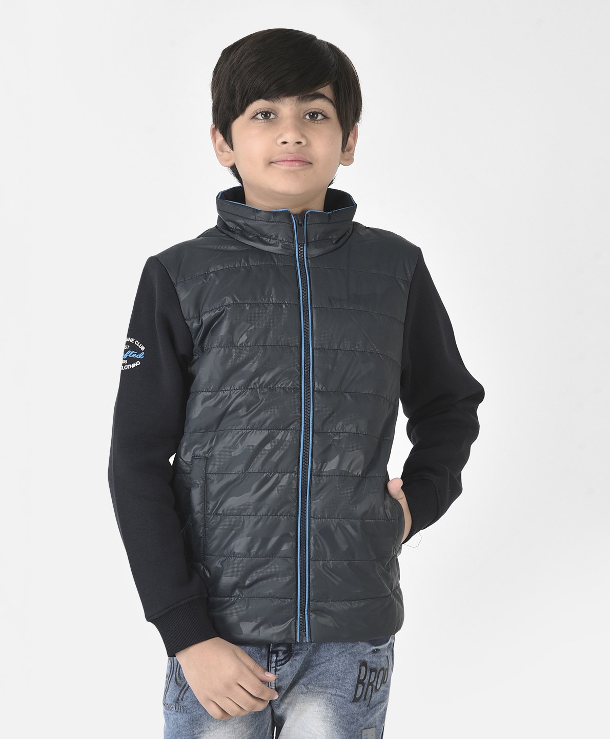 CRIMSOUNE CLUB Full Sleeves Text Printed Jacket - Navy-image-24
