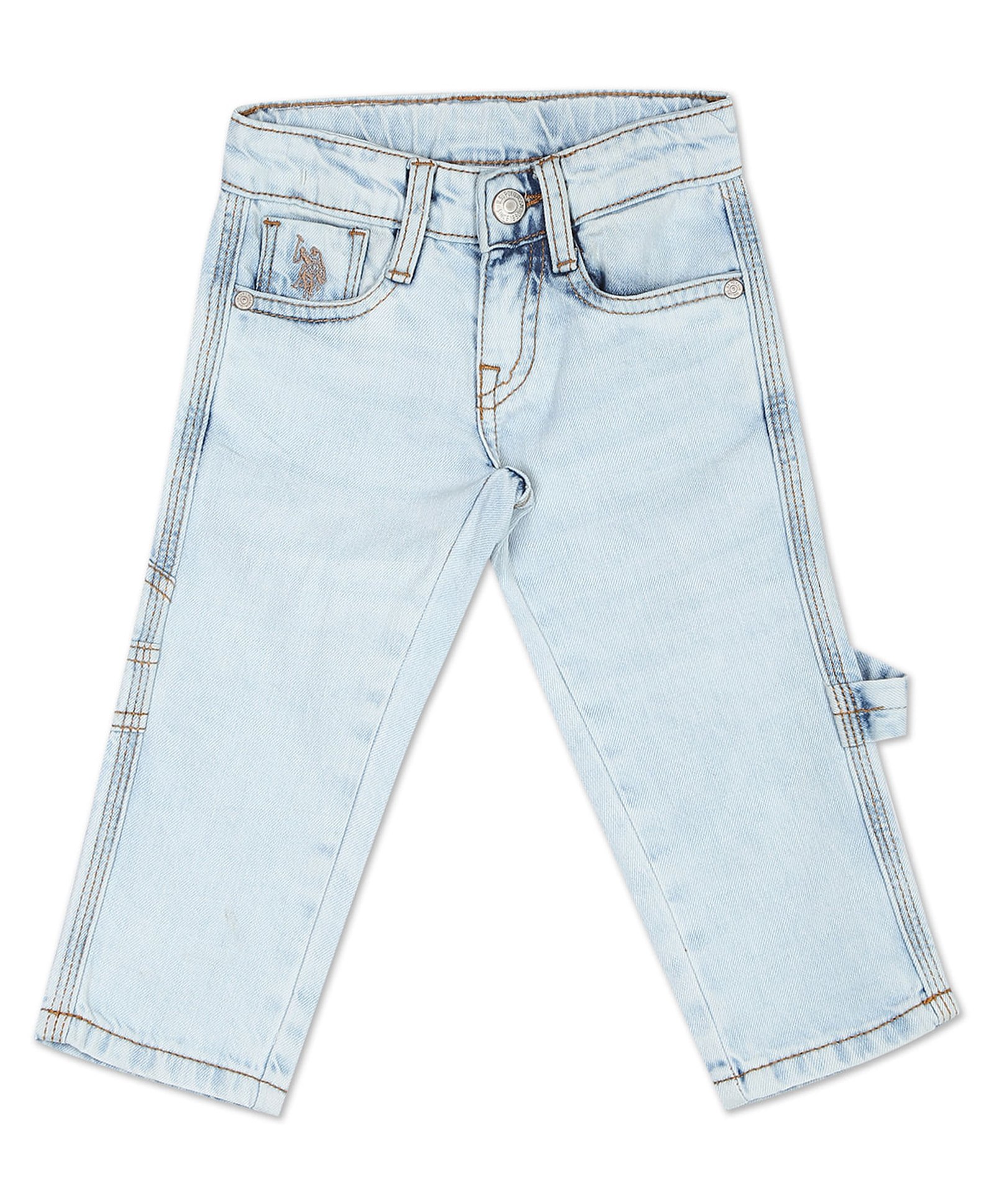 US Polo Assn Cotton Full Length Jeans Solid Color - Light Blue-picture-36