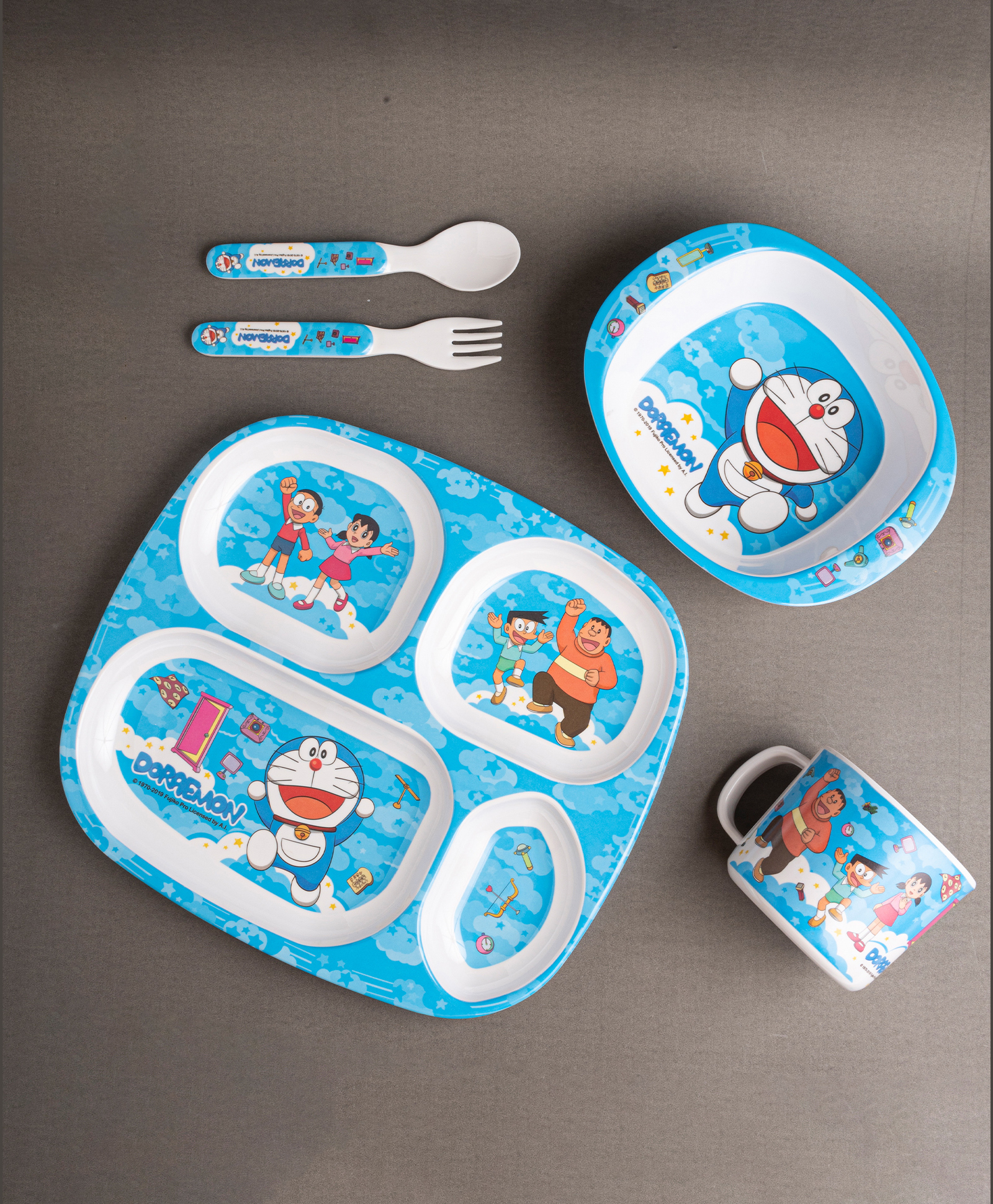 Superware Melamine Kids Dinner Set - Doraemon-Sky ( Set of 5 )-image-43