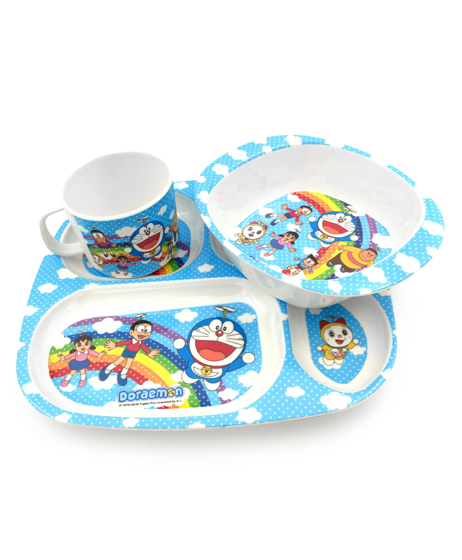 Superware Melamine Kids Dinner Set- Doraemon-Rainbow ( Set of 3 )-image-21