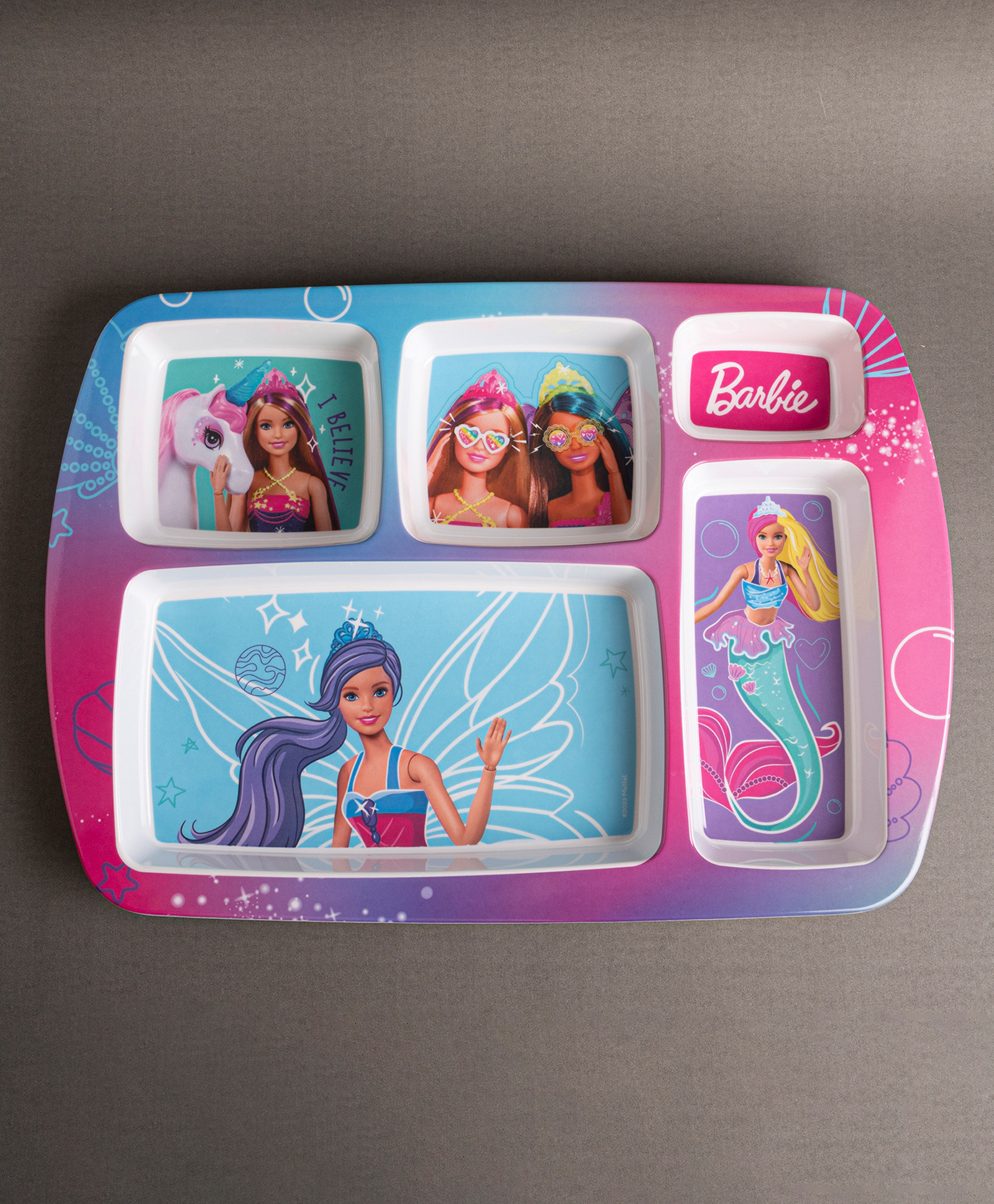 Superware Melamine Kids  5 Section Plate -Barbie  Angle-picture-39