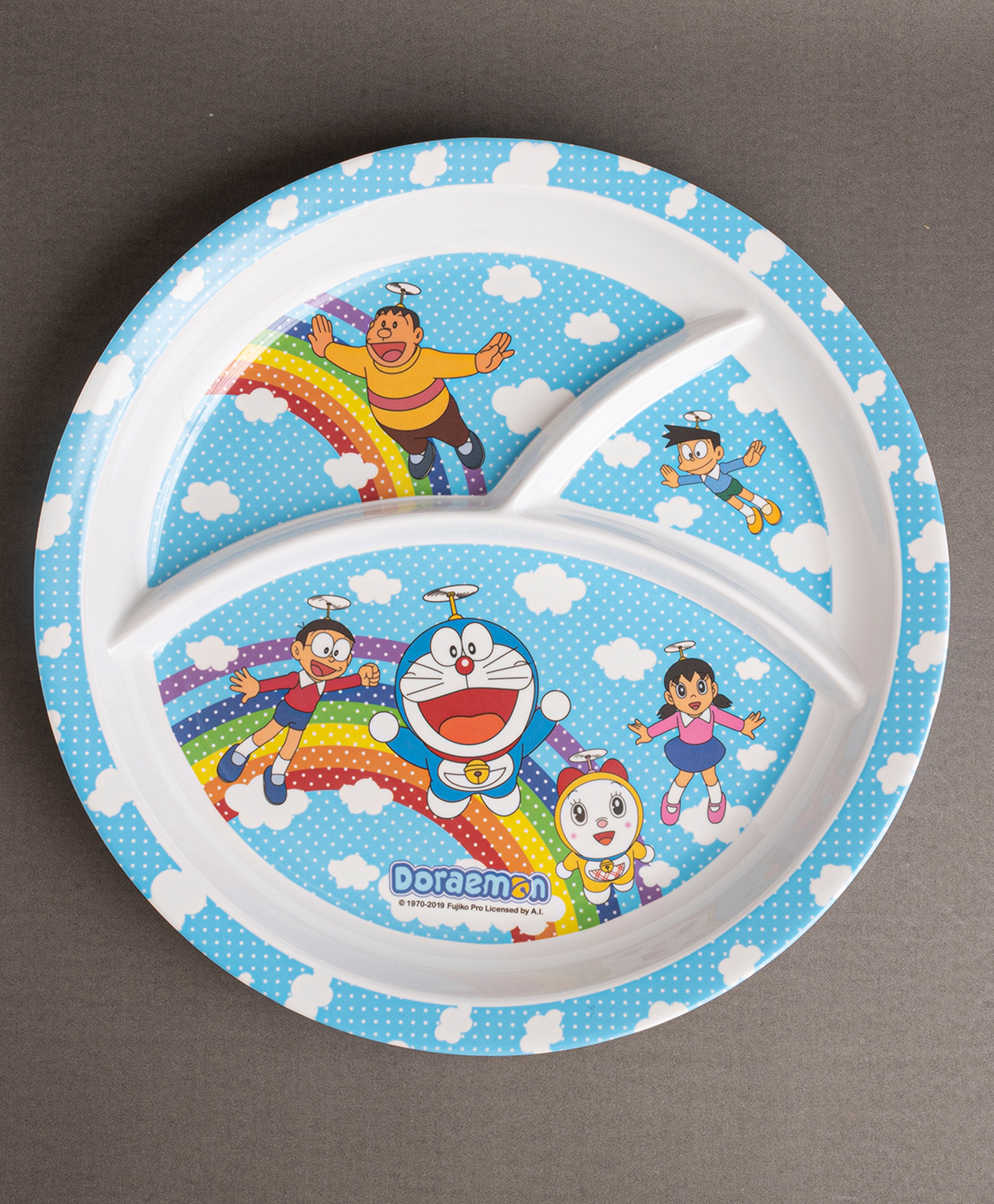 Superware Melamine  3 Section Plate- Doraemon Rainbow-picture-15