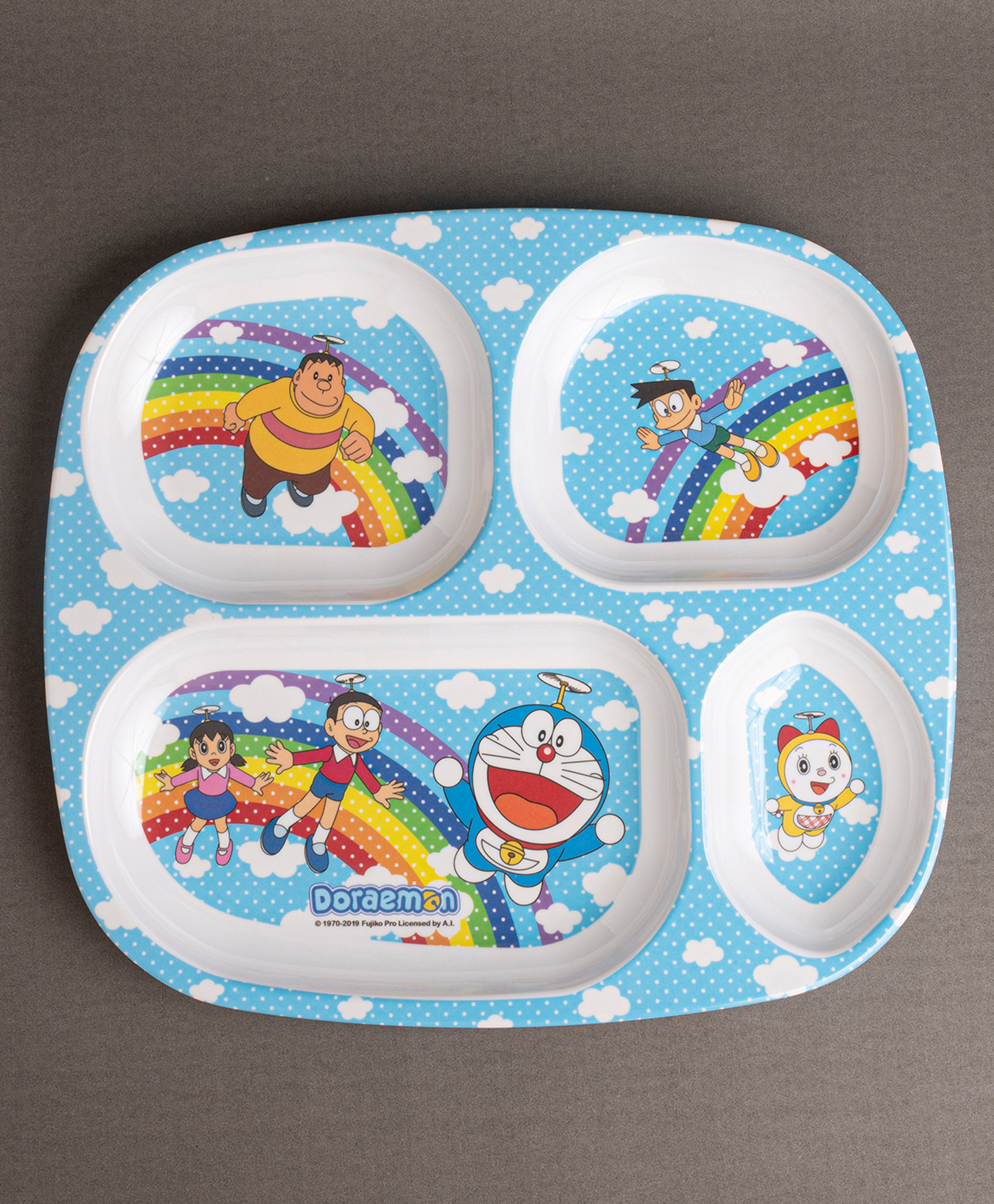 Superware Melamine  4 Section Plate - Doraemon Rainbow-picture-18