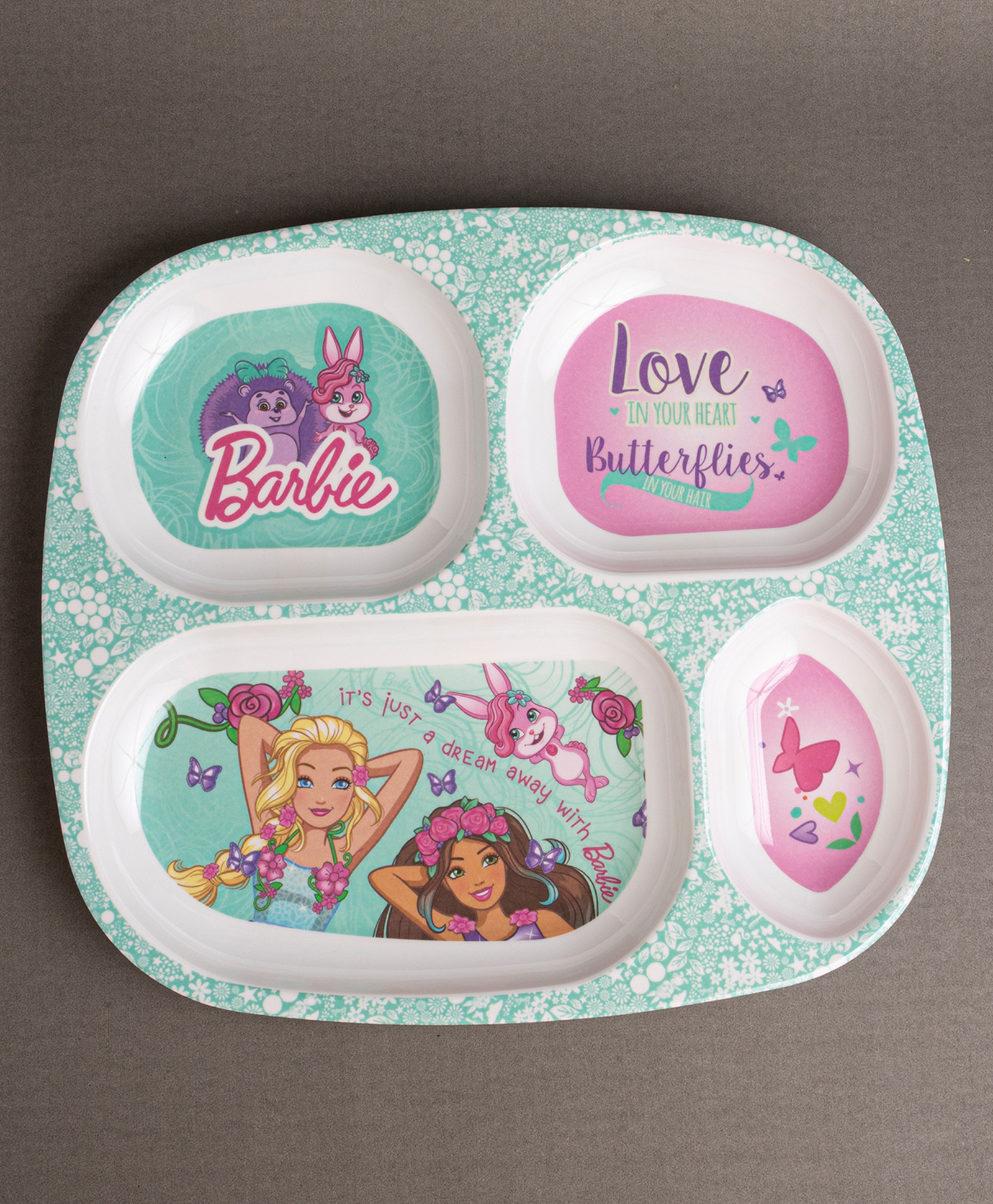 Superware Melamine  4 Section Plate - Barbie Butterfly-picture-28