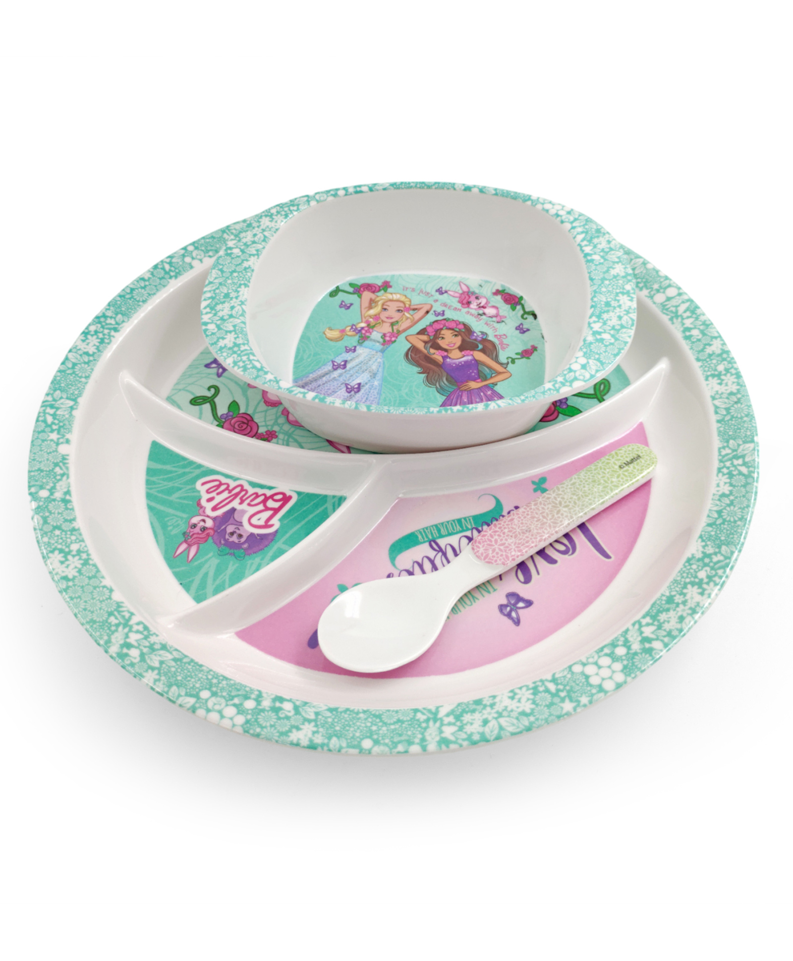 Superware Melamine Kids  Dinner Set (T383)- Barbie -Butterfly  ( Set of 3 )-picture-36
