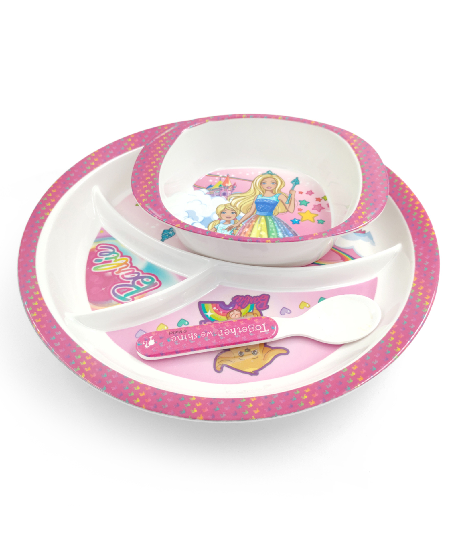 Superware Melamine Kids  Dinner Set (T383)- Barbie -Shine   ( Set of 3 )-image-28