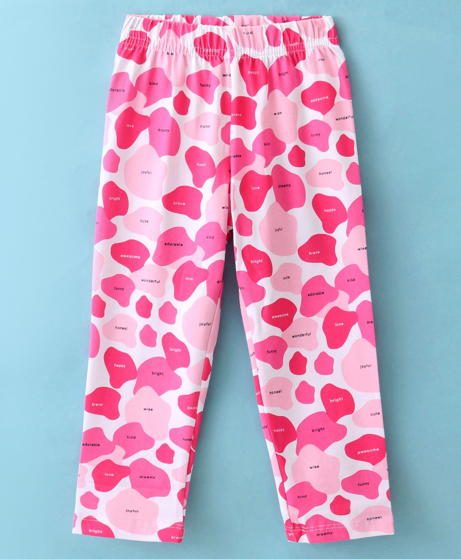 Doreme Single Jersey Knit Full Length Leggings with Abstract Print - White-picture-27