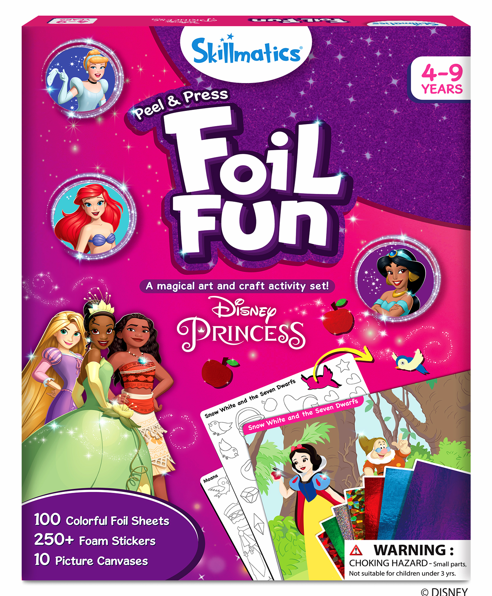 Skillmatics Art & Craft Activity - Foil Fun Disney Princess, No Mess Art for Kids, Craft Kits & Supplies, DIY Creative Activity, Gifts for Girls & Boys-picture-8