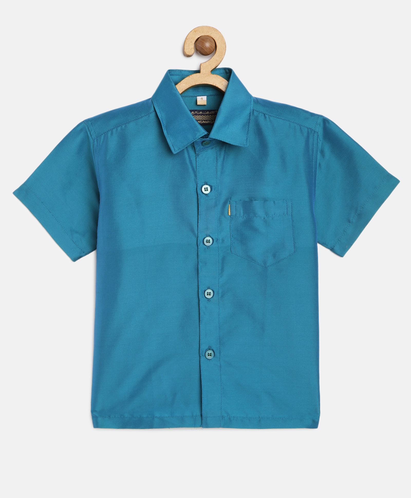 THANGAMAGAN Half Sleeves Solid  Shirt - Dark Blue-picture-21
