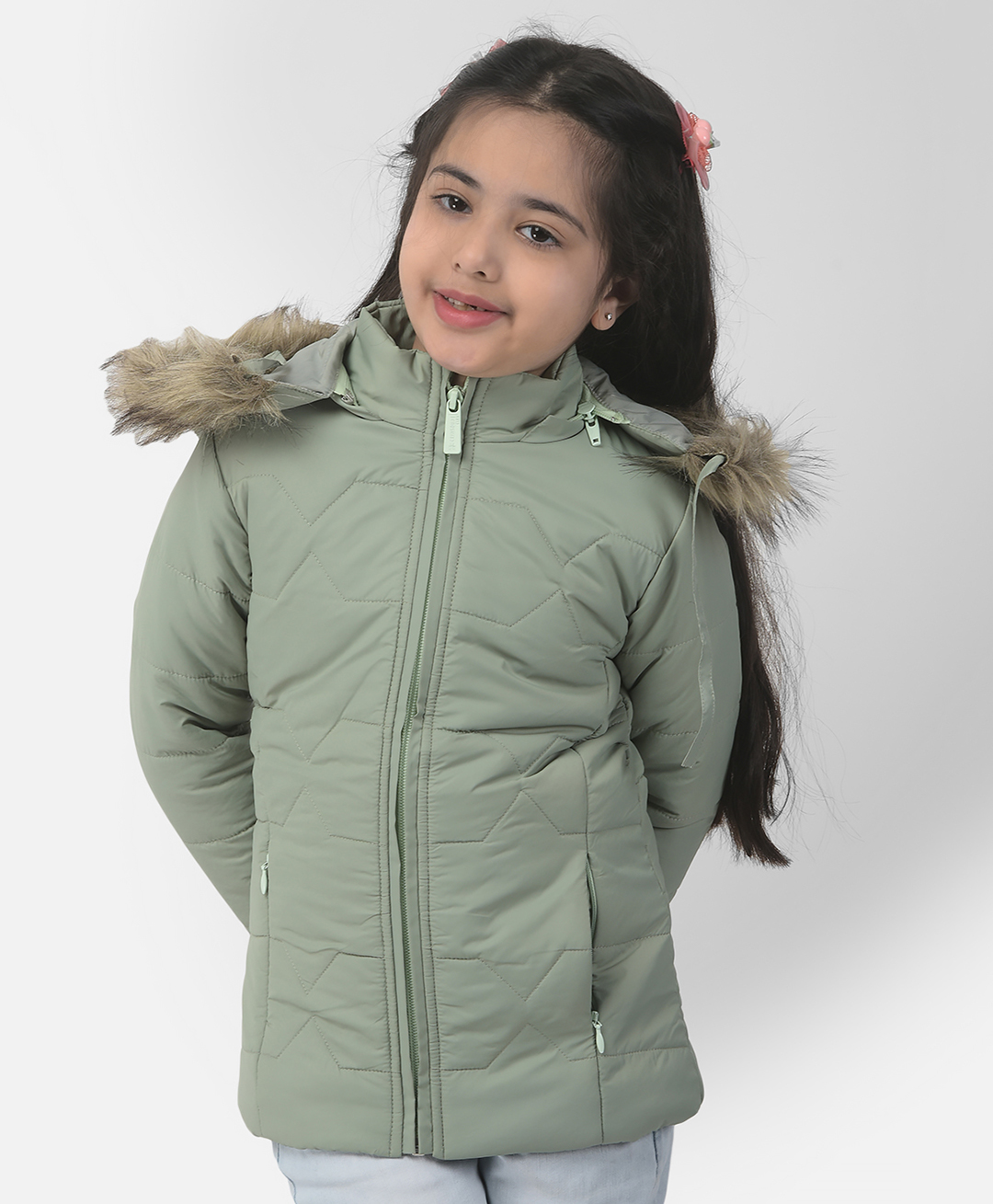CRIMSOUNE CLUB Full Sleeves Solid Hooded Jacket - Green-picture-36