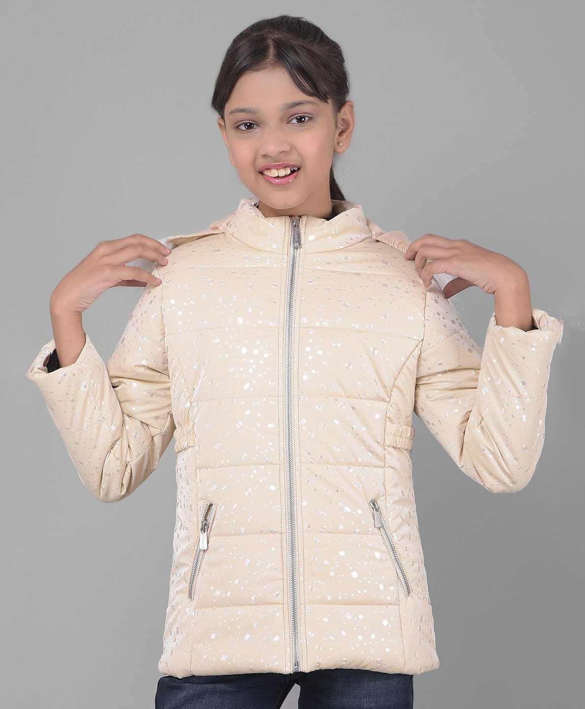 CRIMSOUNE CLUB Full Sleeves Abstract Printed Jacket - Cream-picture-35