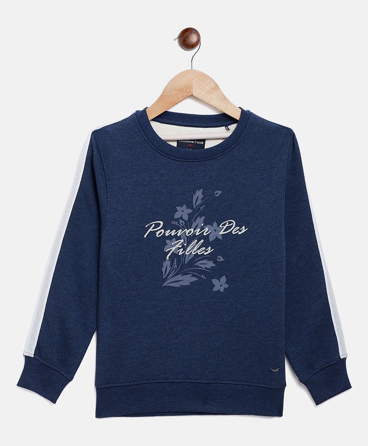 CRIMSOUNE CLUB Full Sleeves Floral Printed Sweatshirt - Blue-picture-30