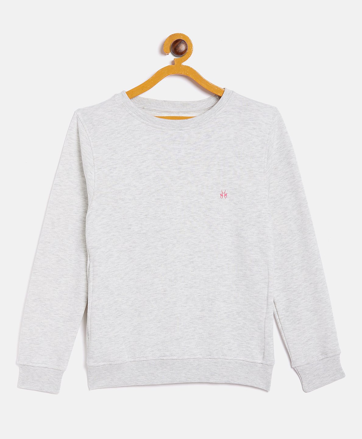 CRIMSOUNE CLUB Cotton Full Sleeves Placement Animal Printed Sweatshirt - Grey-picture-36