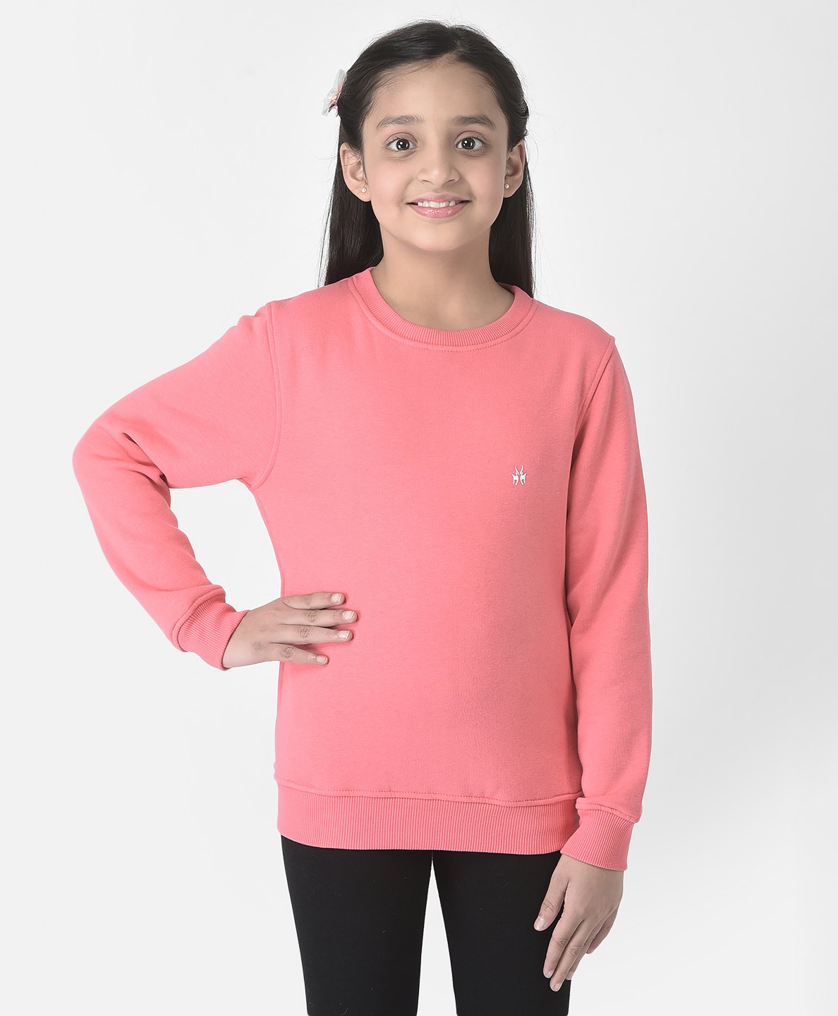 CRIMSOUNE CLUB Cotton Full Sleeves Placement Animal Printed Sweatshirt - Pink-image-42