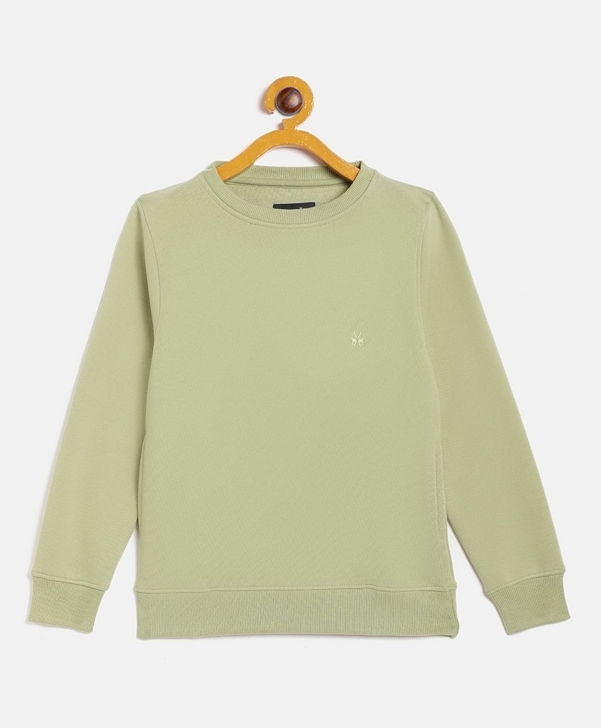 CRIMSOUNE CLUB Cotton Full Sleeves Placement Animal Printed Sweatshirt - Olive-image-37