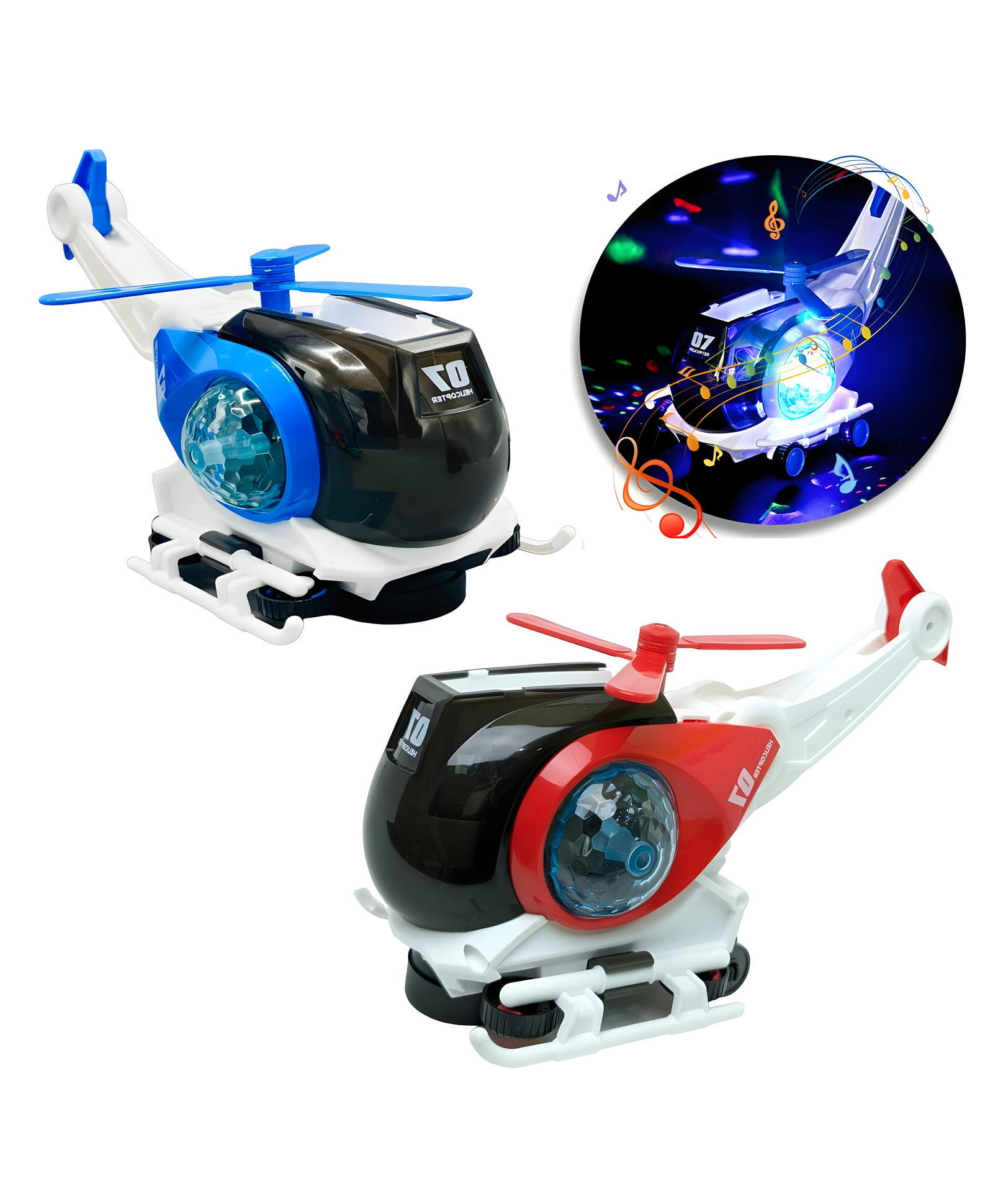 AKN TOYS 07 Kid's Electric Helicopter: 360° Rotating Drive,Lights,Music - Ideal for Toddlers Learning to Crawl-Multicolor-Pack of 1 - COLOR MAY VARY-picture-32