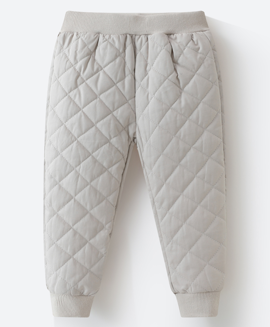 Kookie Kids Cotton Full Length Quilted Lounge Pant - Light Grey-picture-21