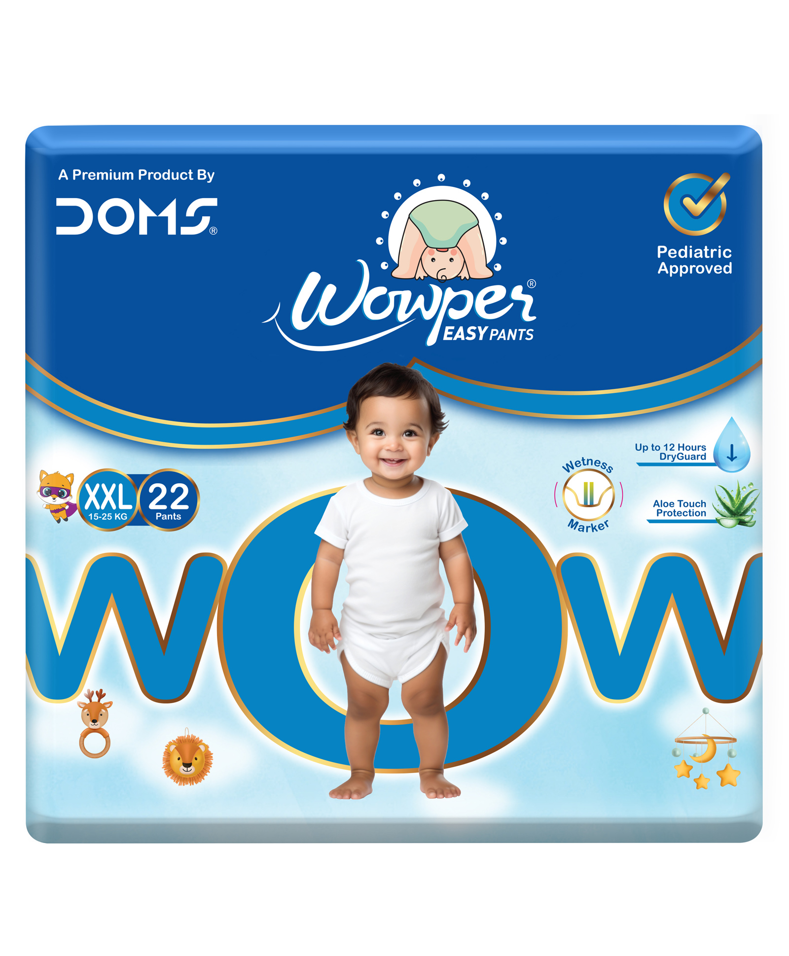 Wowper Fresh Pant Style Premium Diapers Double Extra Large Size - 22 Pieces-image-35
