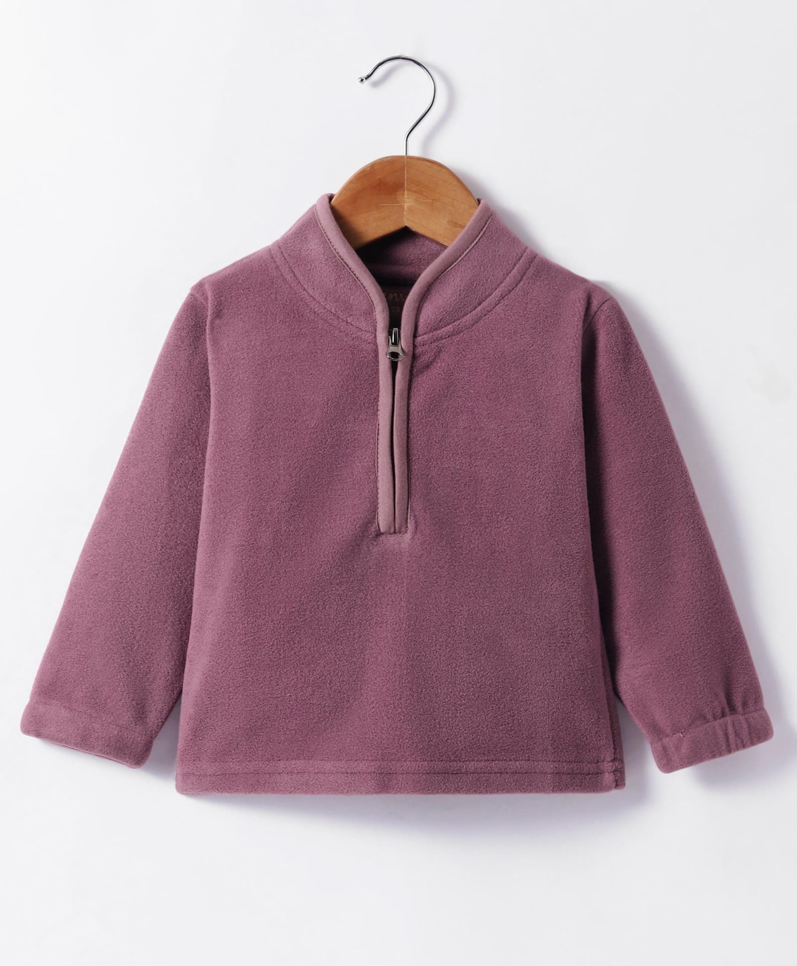 Kanvin Fleece Woven Full Sleeves Solid Colour Sweatjacket - Rose Gold-picture-24