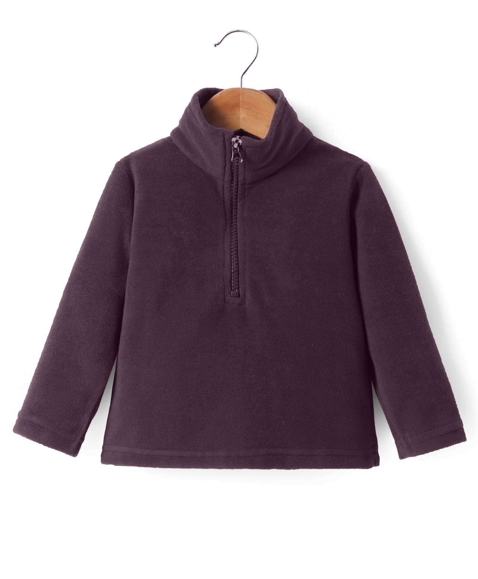 Kanvin Fleece Woven Full Sleeves Solid Colour Sweatshirt - Wine-picture-25