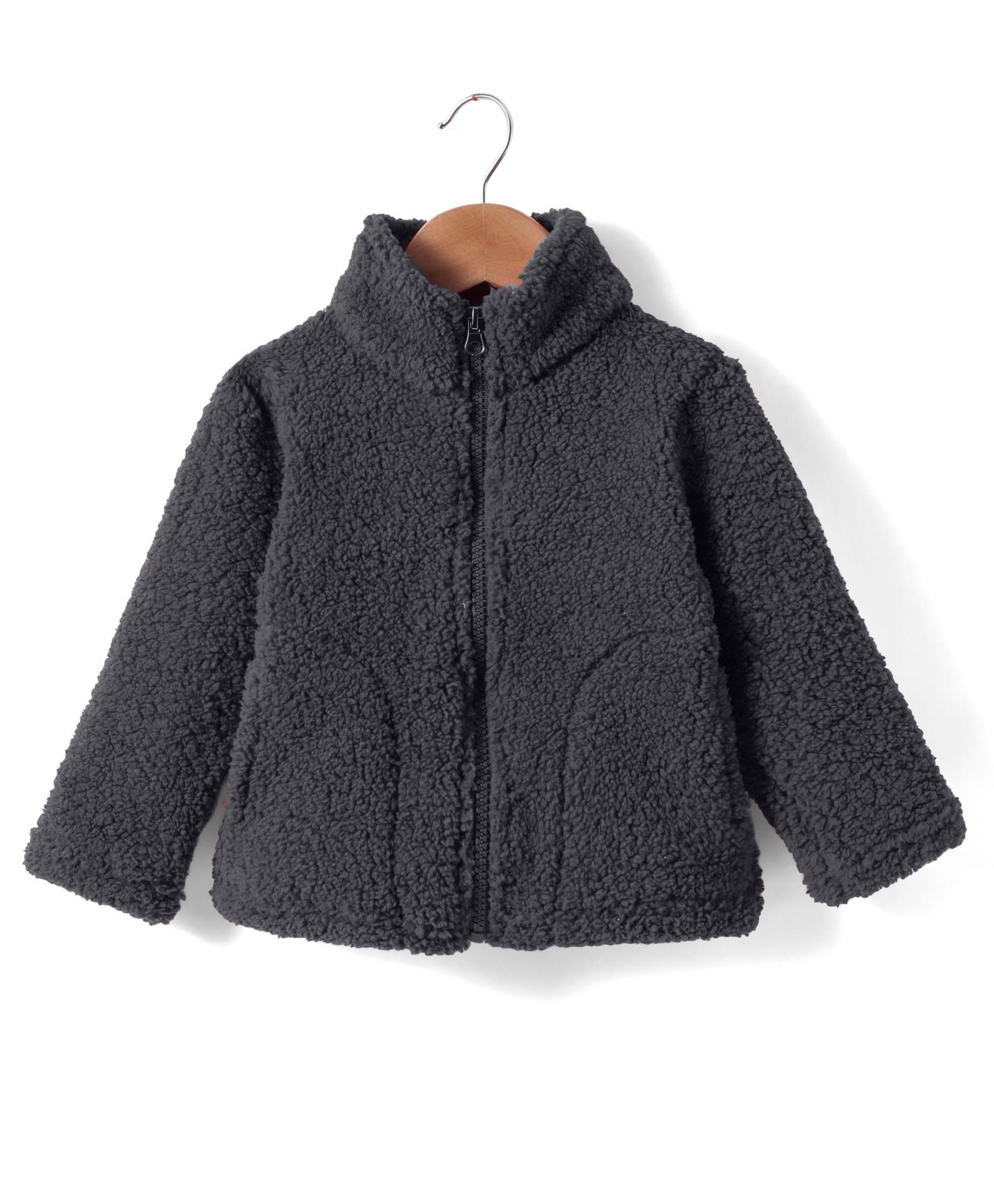 Kanvin Fleece Woven Full Sleeves Solid Colour Winter Jacket - Black-picture-35