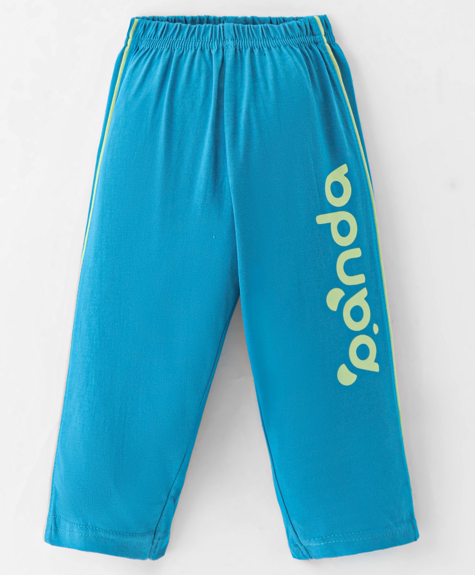 Tango Single Jersey Cotton Knit Full Length Lounge Pant with Tiger Print - Blue-picture-3