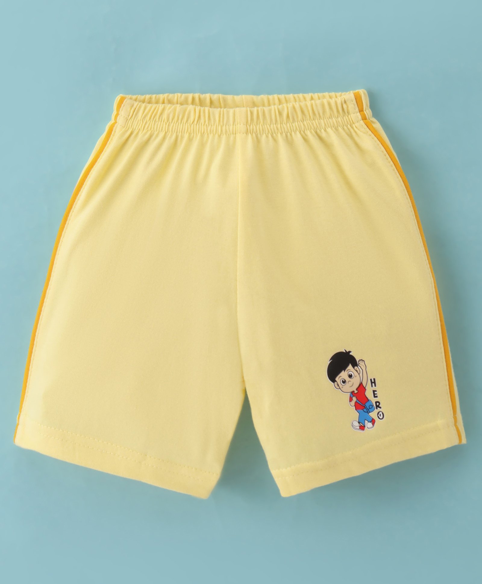 Tango Single Jersey  Above Knee Length Shorts with Text Print - Butter-picture-16