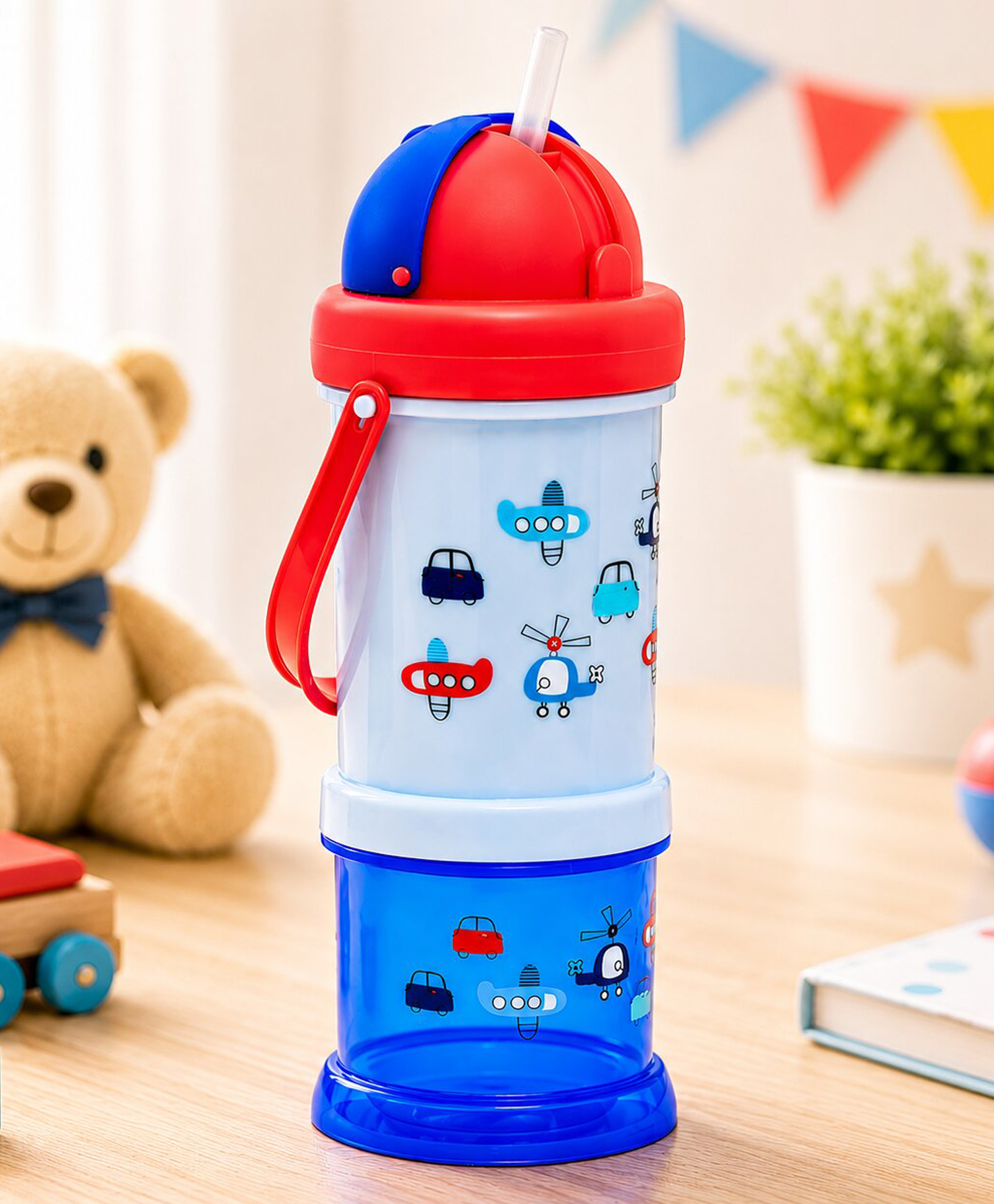 Adore Snacker Jack -The Sip 'n' Snack Bot 'n' Pot with Handle- Blue-image-26