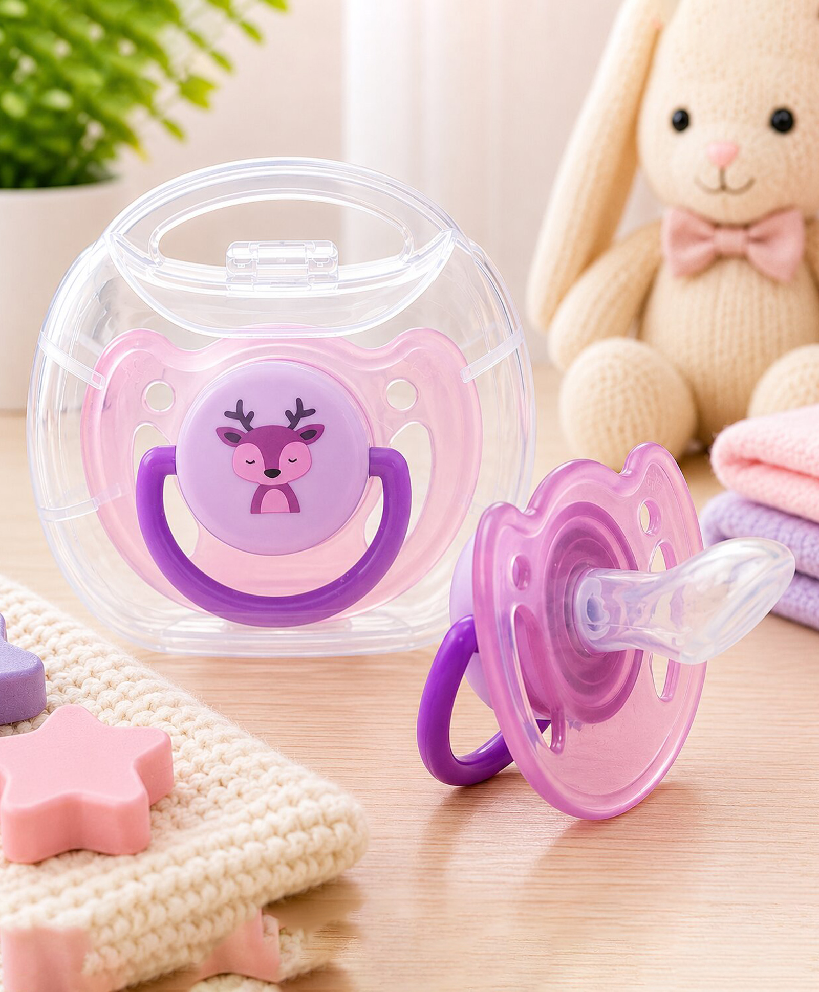 Adore Vento Snr - The Orthodontic Vented Pacifier with Multipurpose Storage Case-Purple-picture-14
