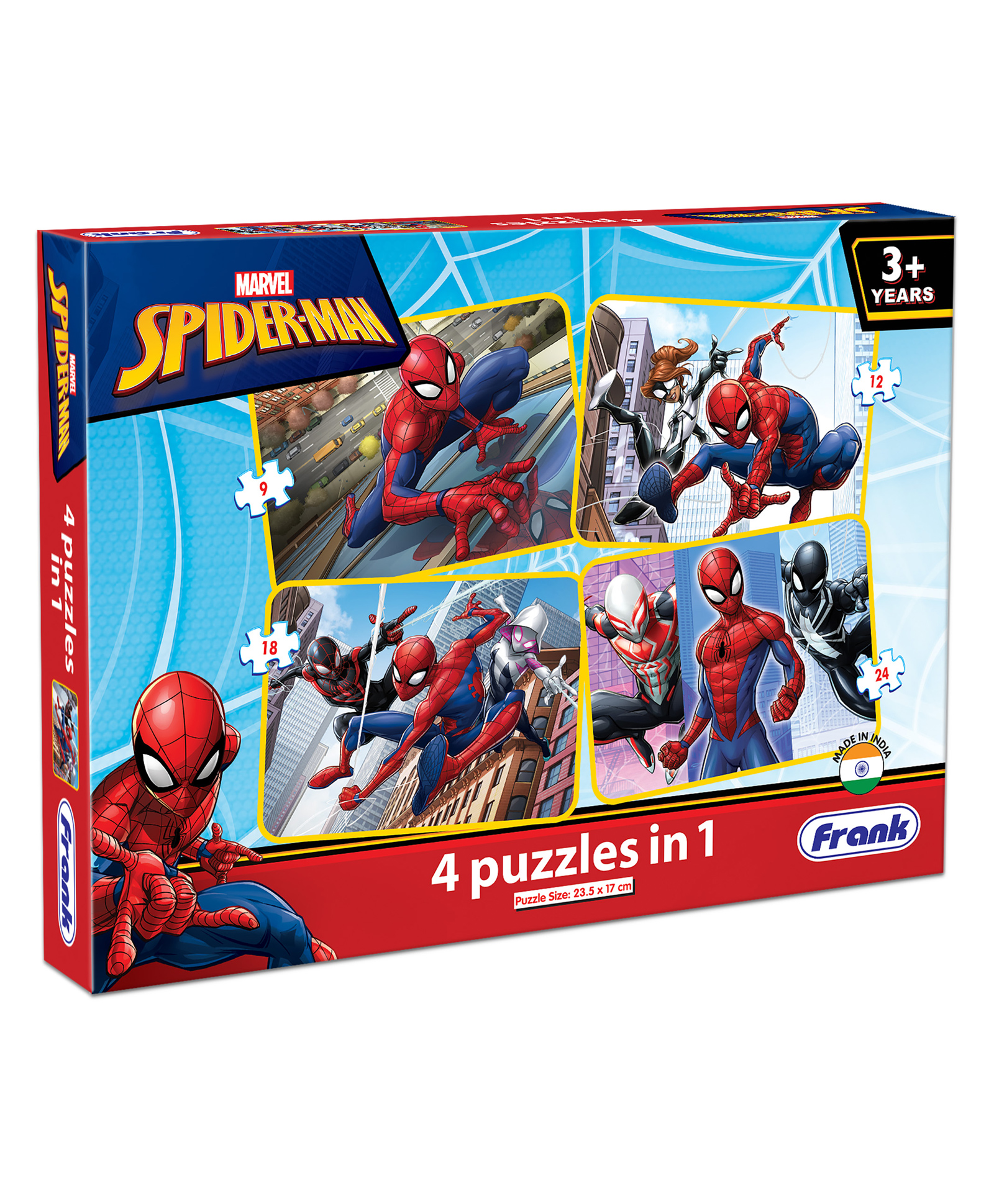 Marvel Spider Man 4  in 1 Jigsaw Puzzles - 63 Pieces-image-40