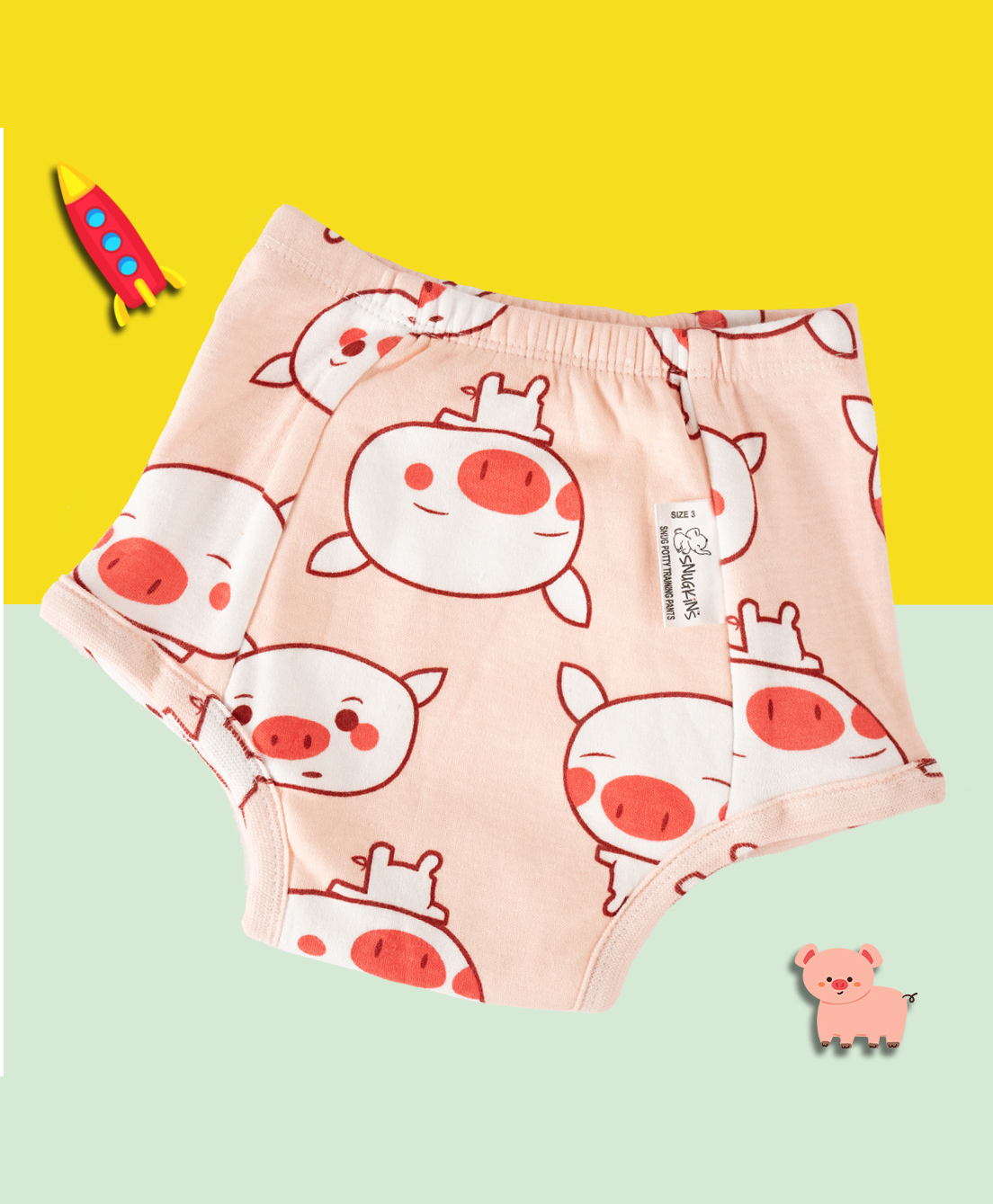 Snugkins Reusable Potty Training Pants/Underwear for Babies Pack of 1 , Small - Pink-image-0