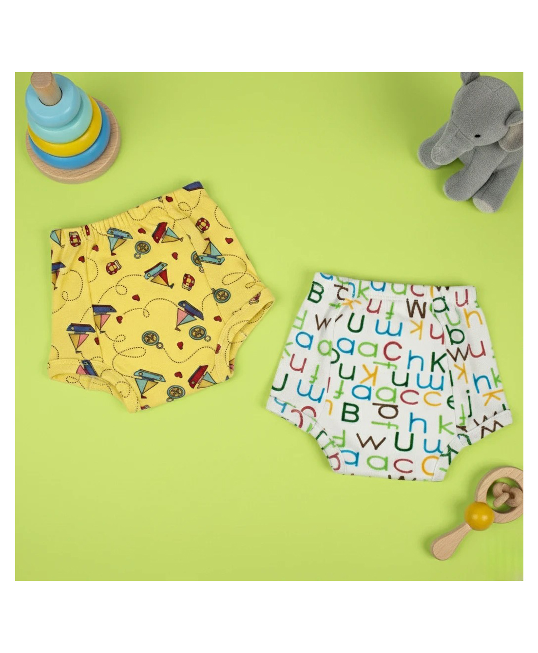 Snugkins Reusable Potty Training Pants/Underwear for Babies Pack of 2 , Small - Multi-picture-31