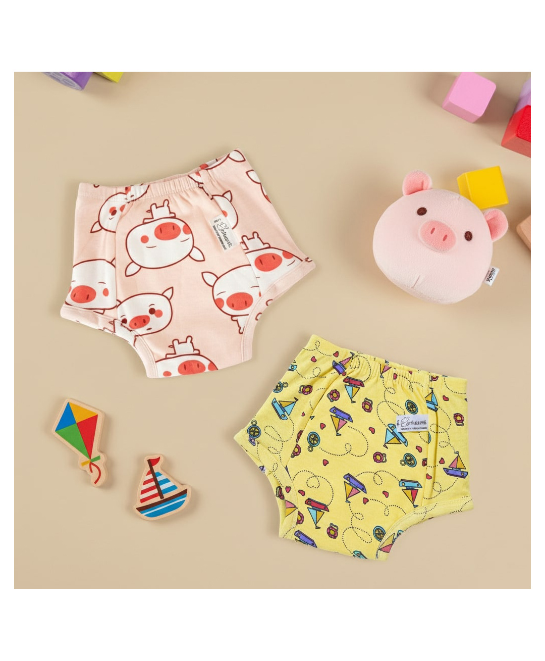 Snugkins Reusable Potty Training Pants/Underwear for Babies Pack of 2 , Extra Large - Multi-picture-23